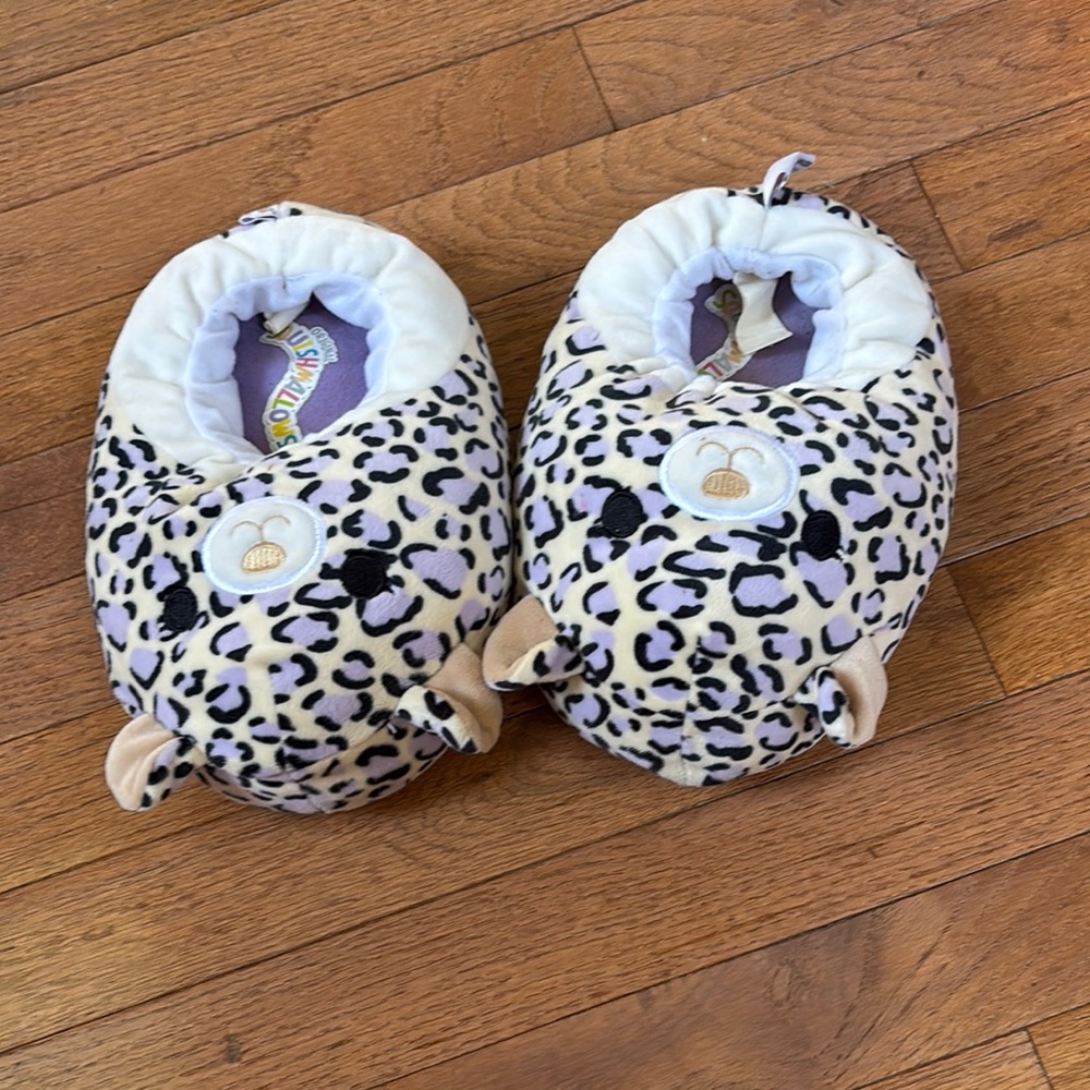 Squishmallows Leopard Print Kids Slippers